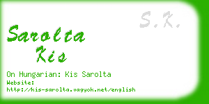 sarolta kis business card